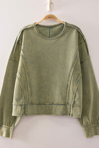 Vintage Washed Raw Edge Top