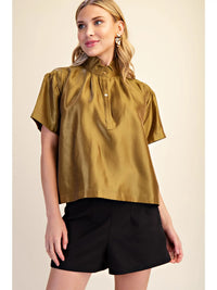 Placket Glossy Shirt