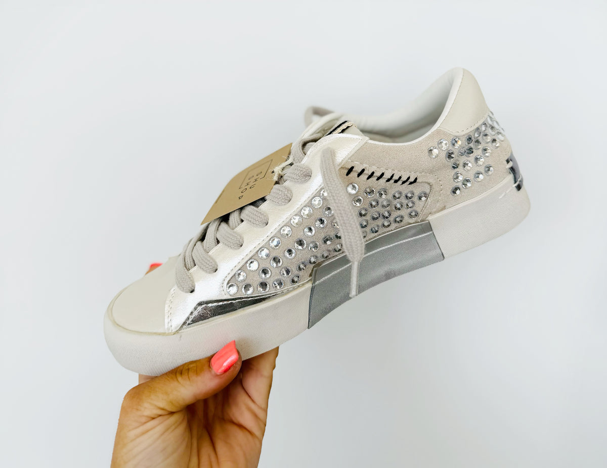 ShuShop Ruby Sneakers Light Grey Metallic Studs