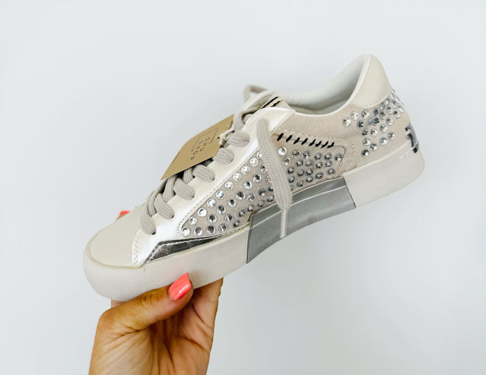 ShuShop Ruby Sneakers Light Grey Metallic Studs