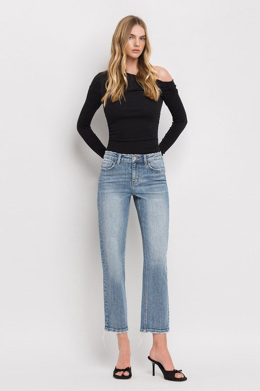 LOVERVET MID RISE STRAIGHT JEANS