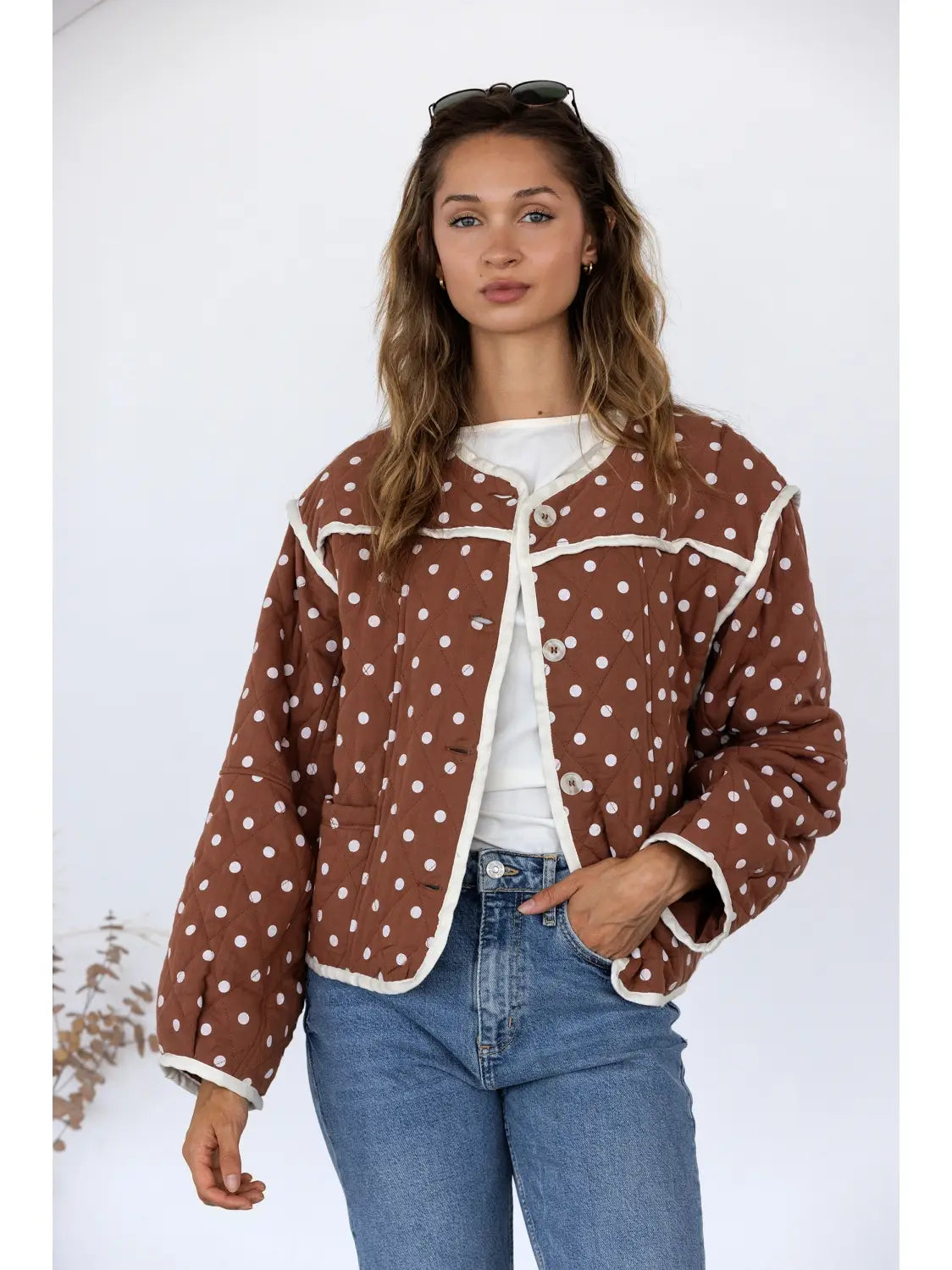 Quilted Polka Dot Jacket