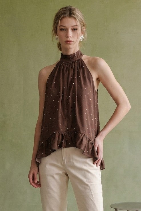 Ruffle Halter Top