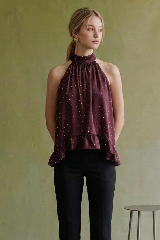 Ruffle Halter Top