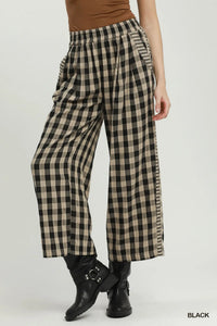 Checkered Wide Leg Pants