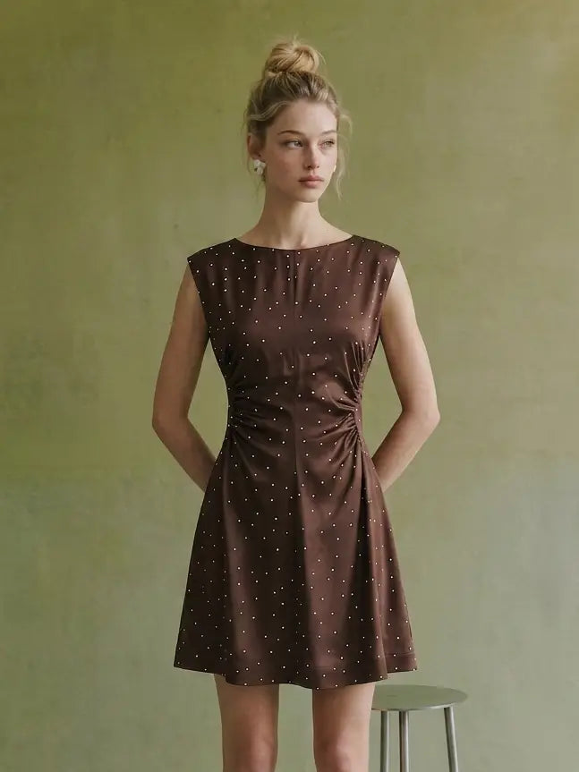 Polkadot Print Side Panel Mini Dress