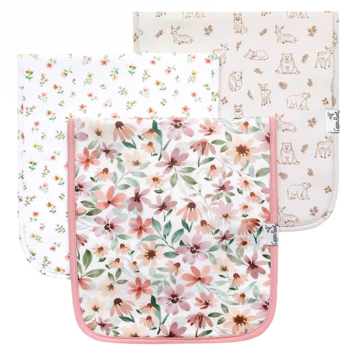 Copper Pearl Premium Burp Cloths