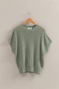 Staple Open-Knit Dolman Sleeve Top