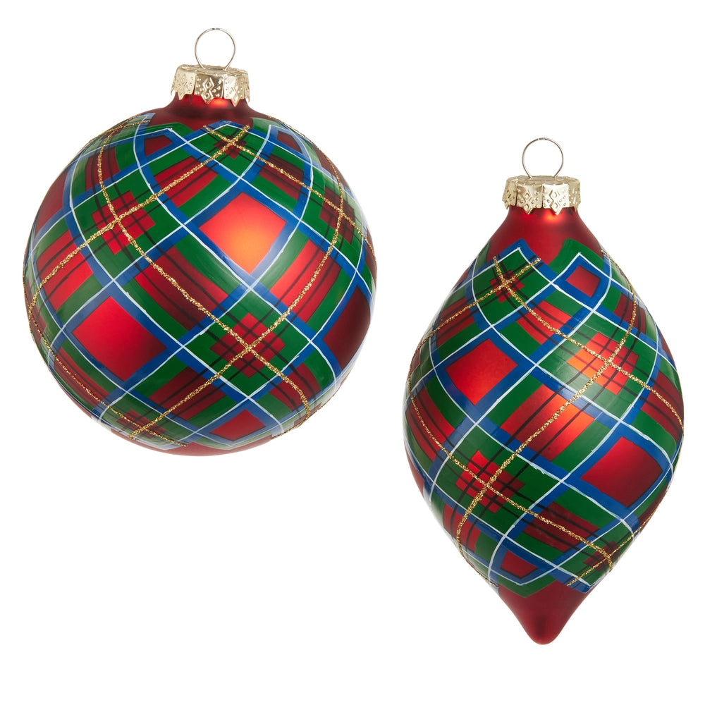 Raz 4" Plaid Ornament