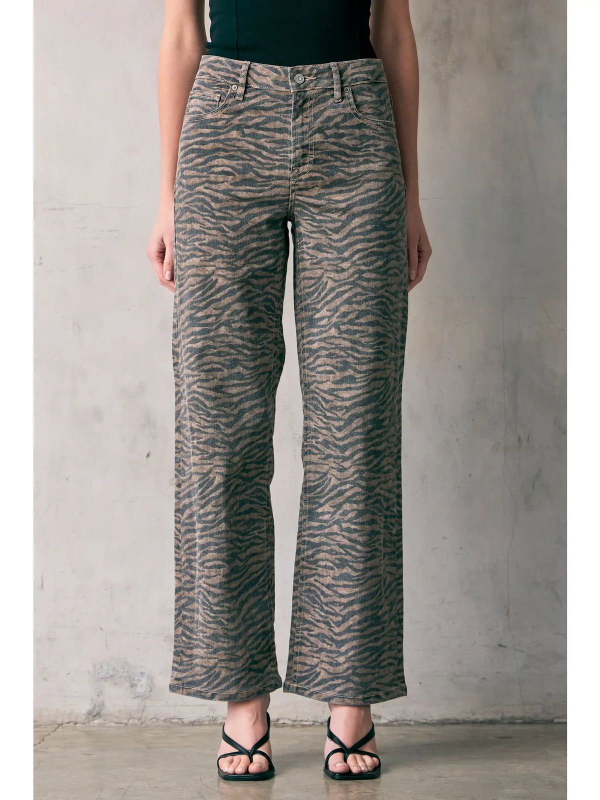 Tiger Print Dad Jeans
