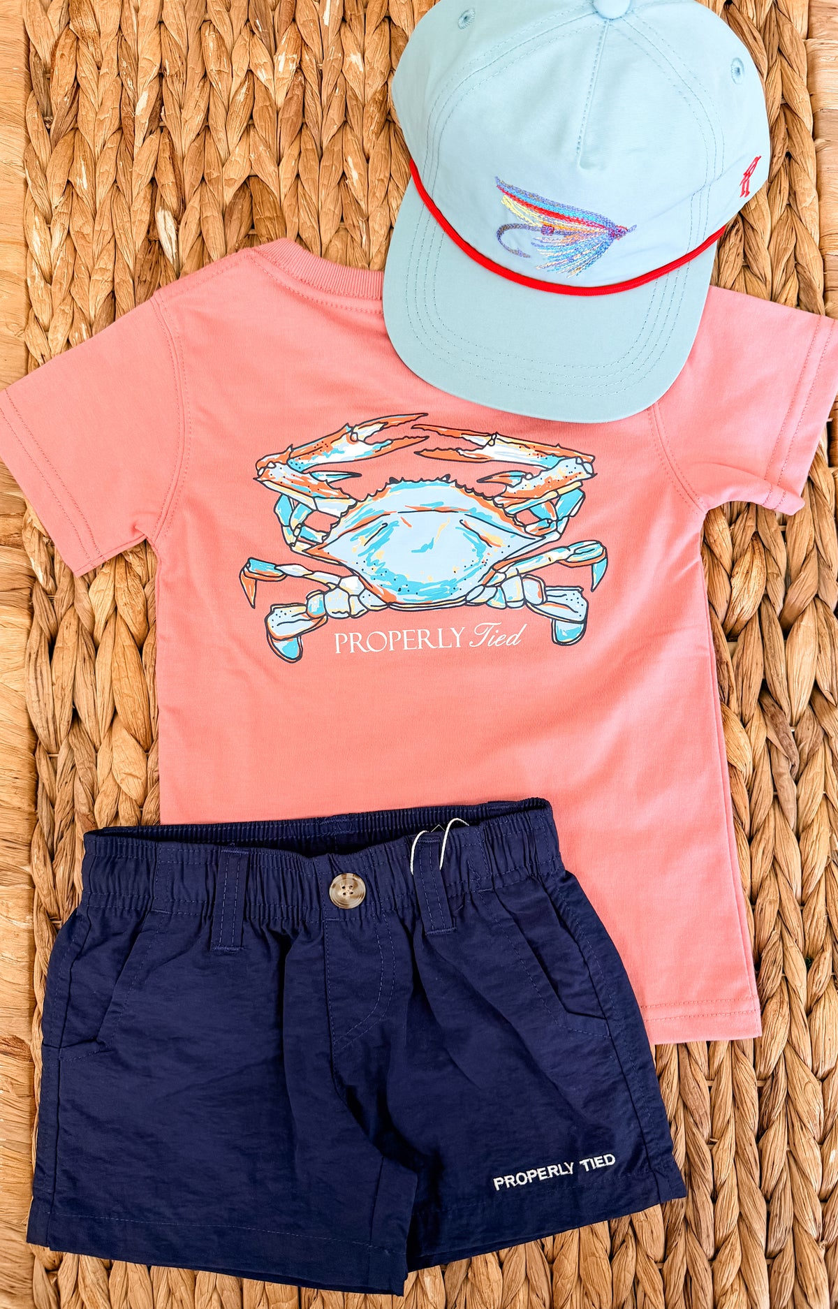 Properly Tied-Boys Claws SS Salmon