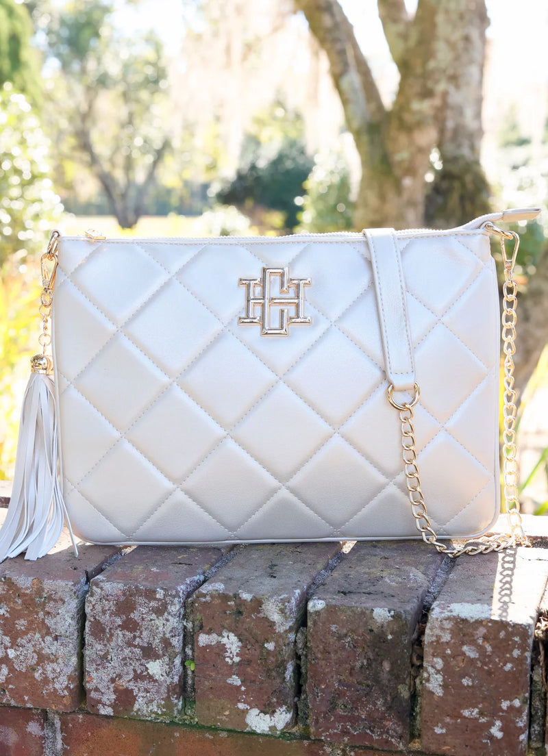 Caroline Hill Madelyn Crossbody Pearl Quilted LD