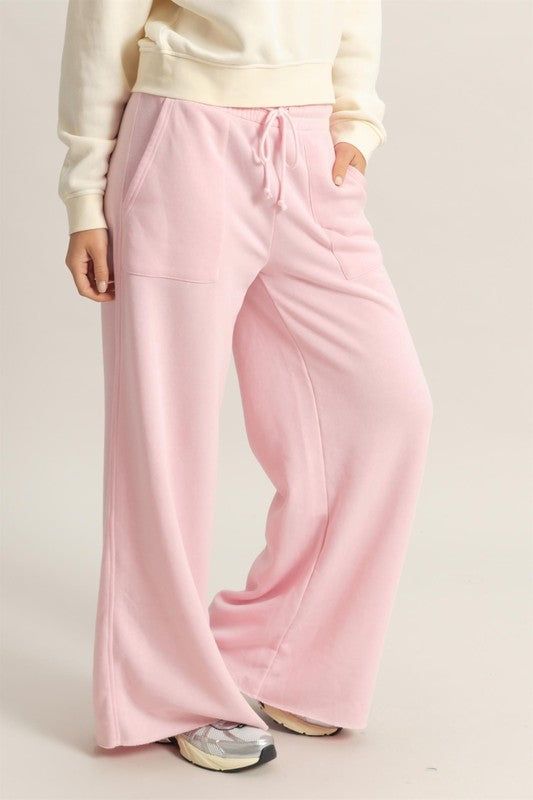 High Rise Wide Leg Drawstring Pants