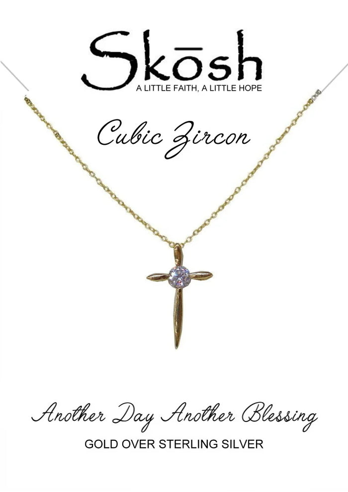 Skosh Medium Cross with CZ Center 57-497-4 & 57-498-4