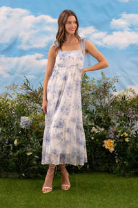 FRONT TIE GATHERED WAIST SLEEVELESS MINI DRESS
