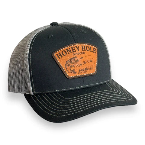 Honey Hole - SNAPBACK - LEATHER BASS BITE