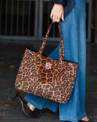 Caroline Hill Sophie Studded Tote Spotted Saddle