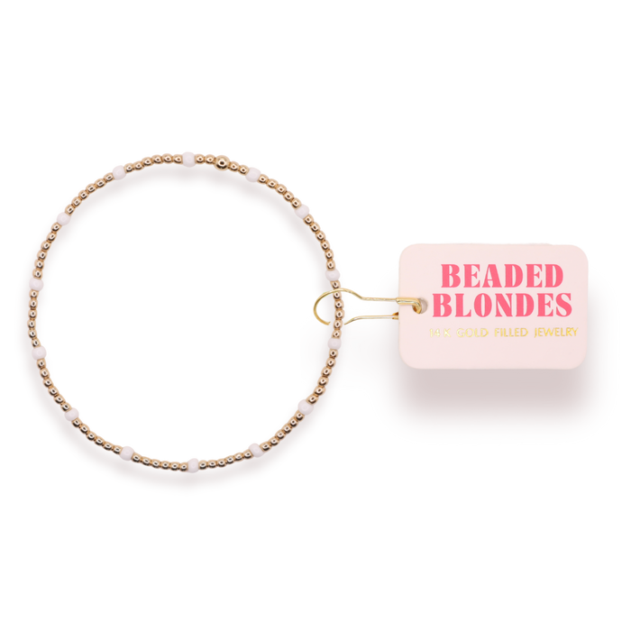 Petite White Dainty Poppi Bracelet