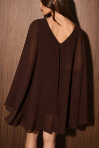 CAPE CHIFFON ROMPER