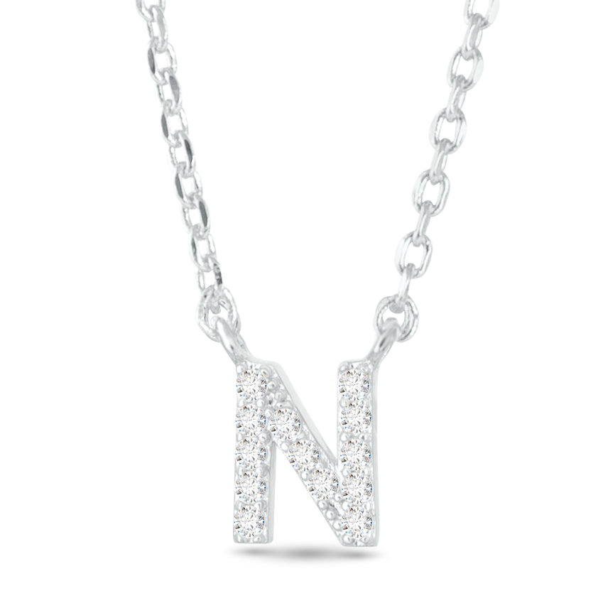 Amanda Blu CZ Initial Necklaces | 18 Letters