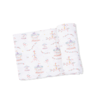 Carousel with Bows - Swaddle Blanket