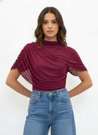 ASYMMETRIC CAPE RUCH TOP