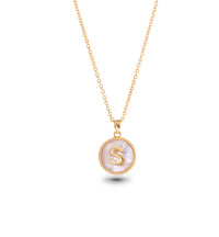 Amanda Blu Gold Mother of Pearl Initial Necklaces | 18 Letters