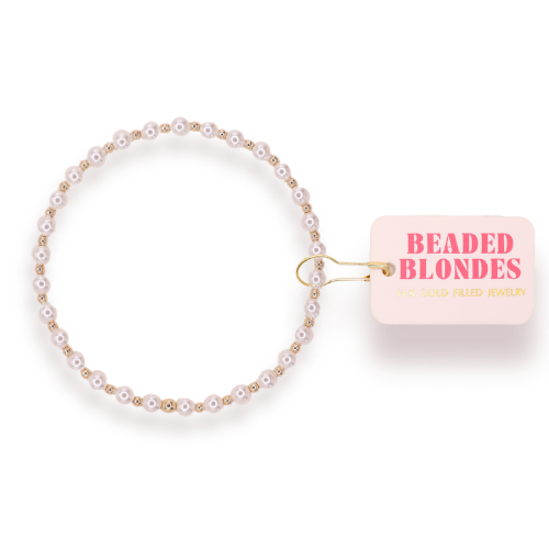 Mini Luci Pearl Bracelet in Gold