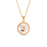 Amanda Blu Gold Mother of Pearl Initial Necklaces | 18 Letters