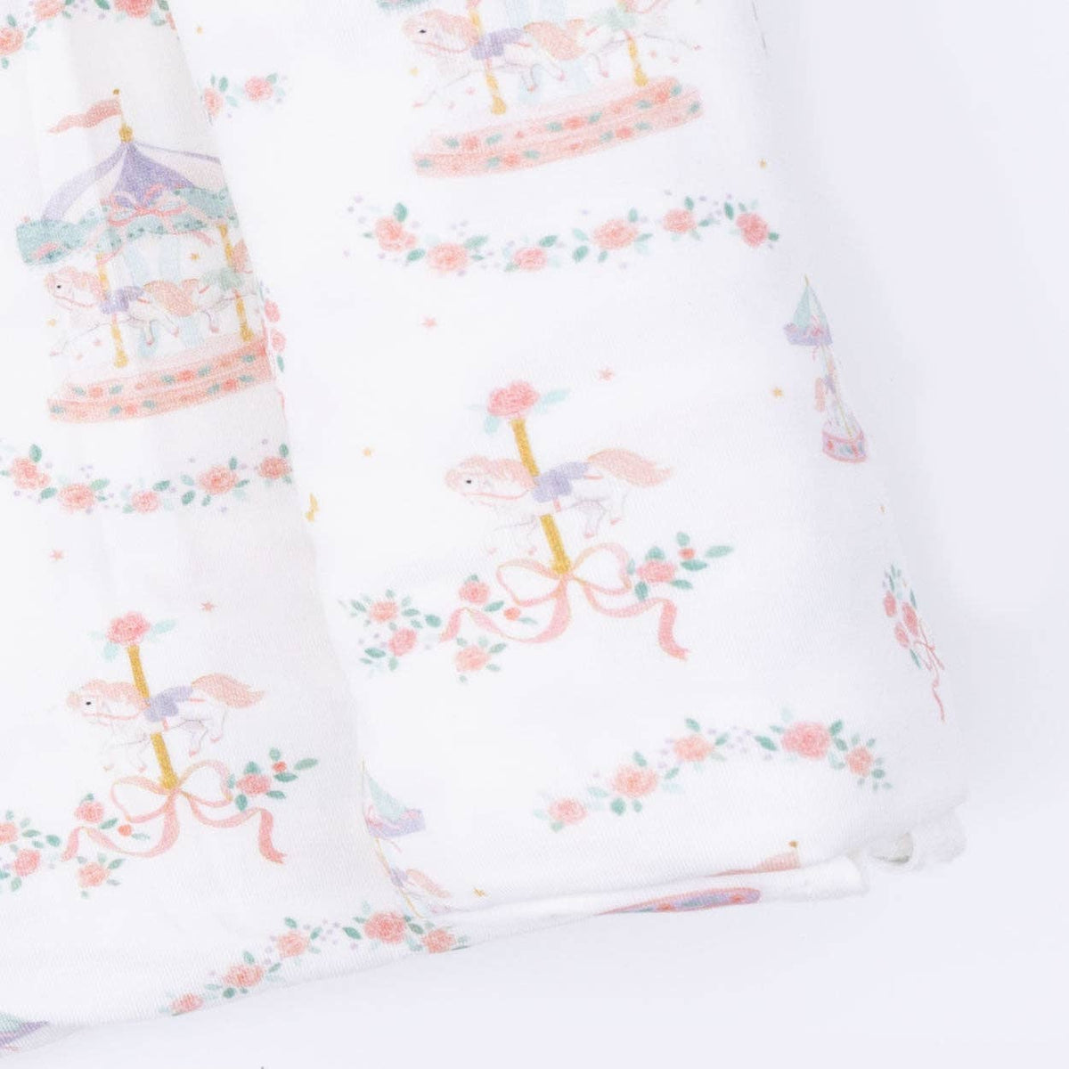 Carousel with Bows - Swaddle Blanket