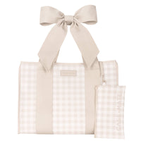 Case-Mate Latte Gingham Bow Jelly Tote Bag
