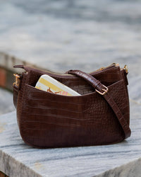 Caroline Hill Charlee Crossbody Chocolate EC