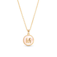 Amanda Blu Gold Mother of Pearl Initial Necklaces | 18 Letters