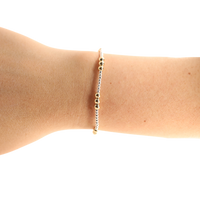 Petite ILY Bracelet in Silver with Gold