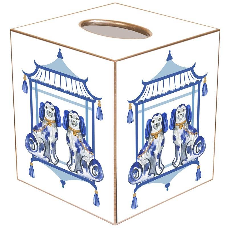 Staffordshire Chic Blue Tissue Box Cover TB6626