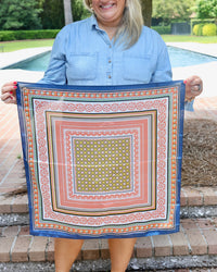 Diya Colorful Scarf Navy Orange