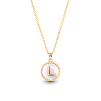 Amanda Blu Gold Mother of Pearl Initial Necklaces | 18 Letters