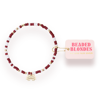 Mississippi State Logo Charm Bracelet on Color