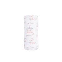 Carousel with Bows - Swaddle Blanket