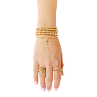 Cross Gold Charm Bracelet