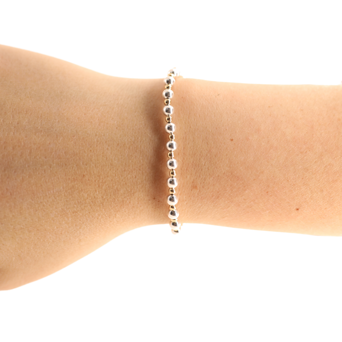 Petite Mini Katy Bracelet in Silver with Gold