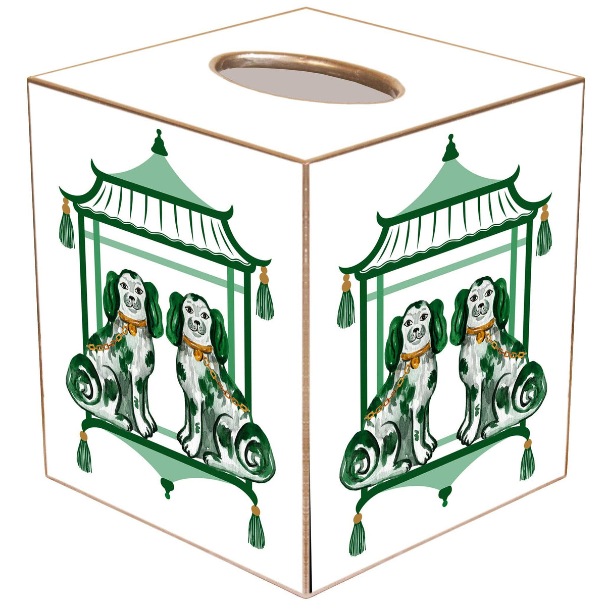 Staffordshire Chic Green Tissue Box Cover TB6627