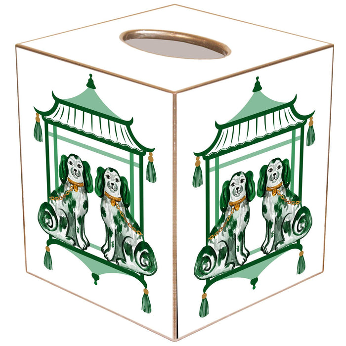 Staffordshire Chic Green Tissue Box Cover TB6627