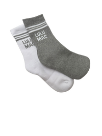 Lulu Mac Socks 2 Pair Box- GREY/GREY
