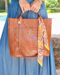 Suri Paisley Print Skinny Scarf Orange