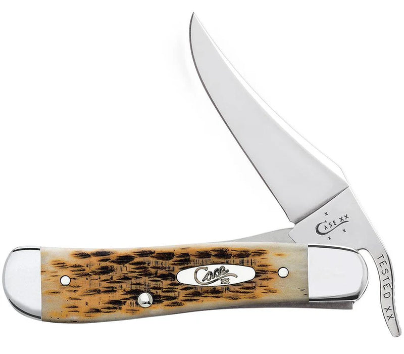 Case Knives - Peach Seed Jig Amber Bone RussLock®