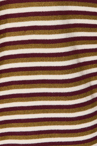 MOCK NECK STRIPE SWEATSHIRTS TOP