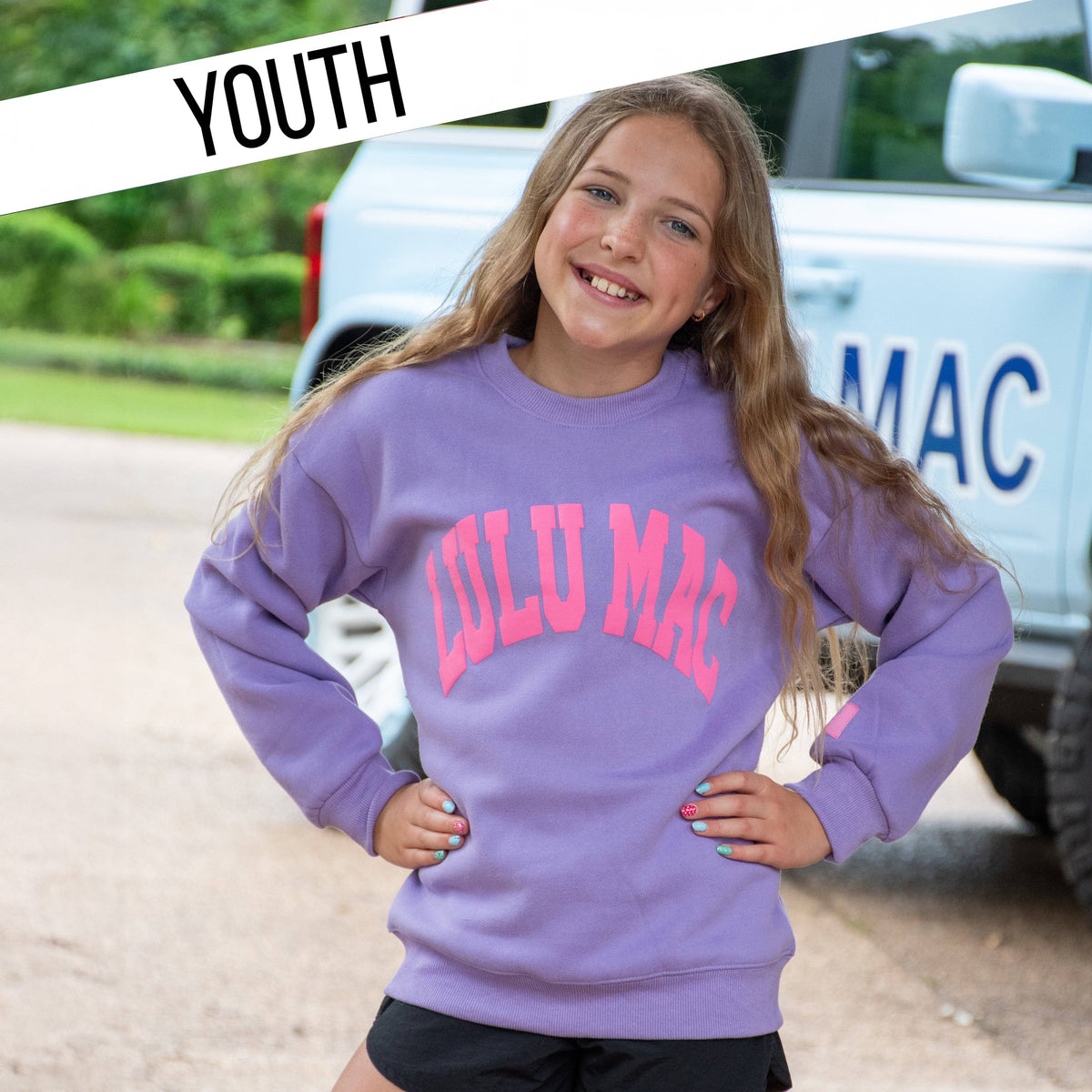 LULU MAC SWEATSHIRT PURPLE/PINK PUFF
