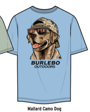 Burlebo-SS -MALLARD CAMO DOG- HEATHER PERIWINKLE