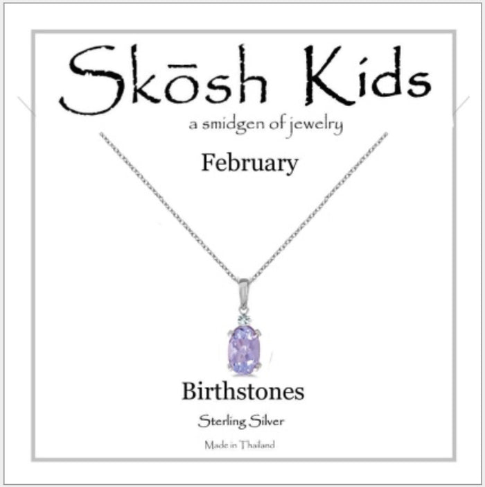 Skosh Kids Birthstone February, Silver 56-121-02